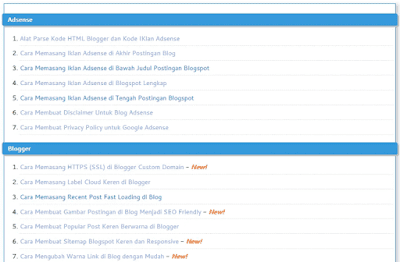 Sitemap SEO Blogspot Versi Pertama